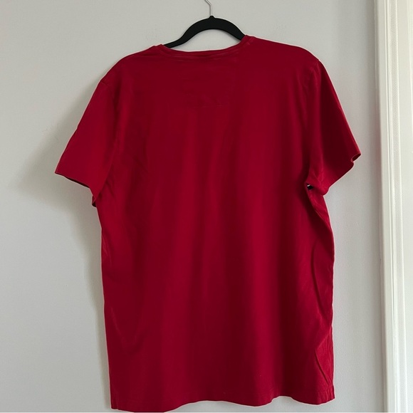 Nautica Men's Red Tee with Black and White Stripes - Picture 4 of 4